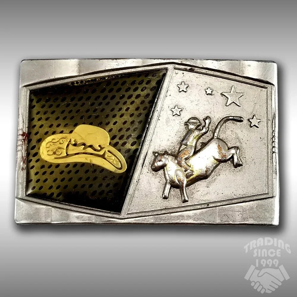 Belt‎ Buckle Cowboy 3D Hat Riding Rodeo Western Bucking Bull Southwest